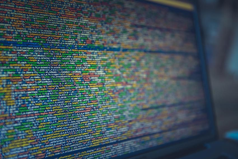 A computer screen with code