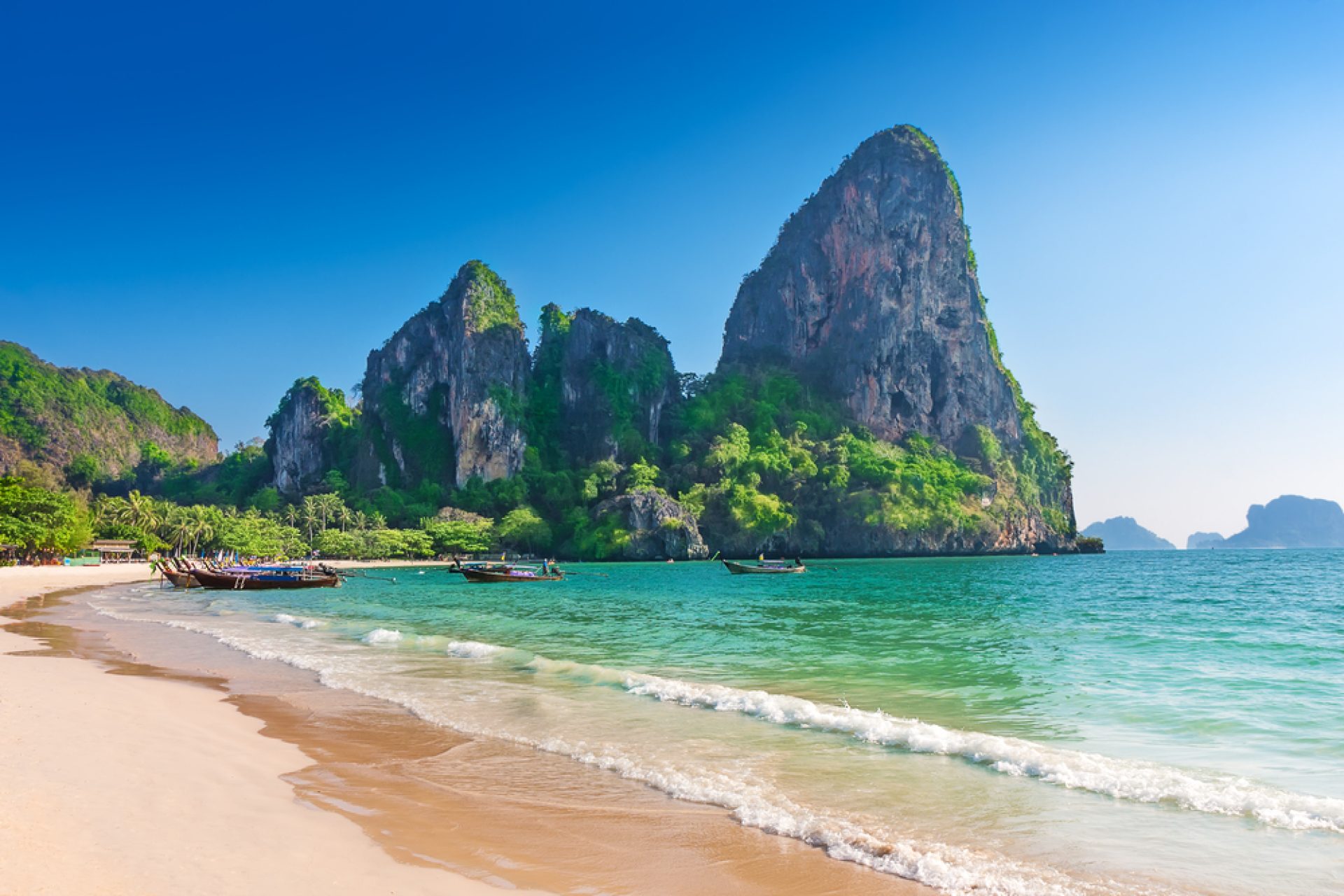 Railay,Beach,In,Krabi,Thailand.,Asia